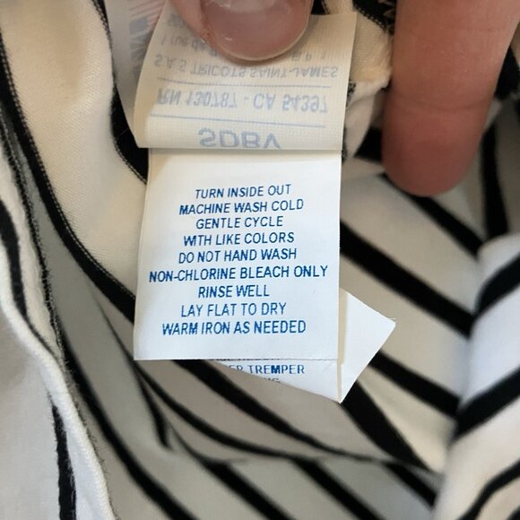 Saint James for J. Crew Turtleneck Womens M/38 Stripe Black Long Sleeve Nautical - Picture 9 of 11